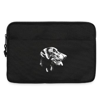 Dobermann Kopf - Laptoptasche 13" - Schwarz - Vorne