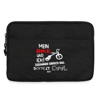 Fahrrad Radfahrer - Laptoptasche 13" - Schwarz - Vorne