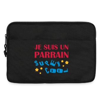 Oncle / Parrain / Tonton / Naissance / Bébé - Sacoche pour ordinateur portable 13 pouces - noir - Devant