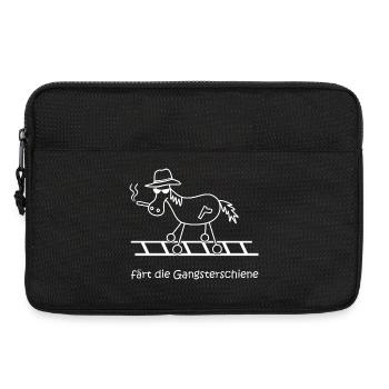 färt die Gangsterschiene Gangster Verbrecher Pferd - Laptoptasche 13" - Schwarz - Vorne