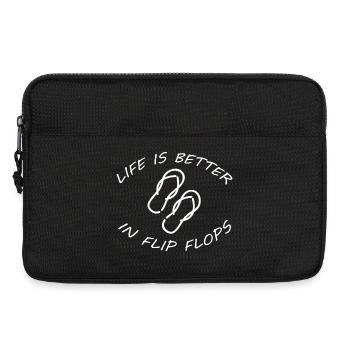 LIFE IS BETTER IN FLIP FLOPS - Laptop bag 13" - black - Front
