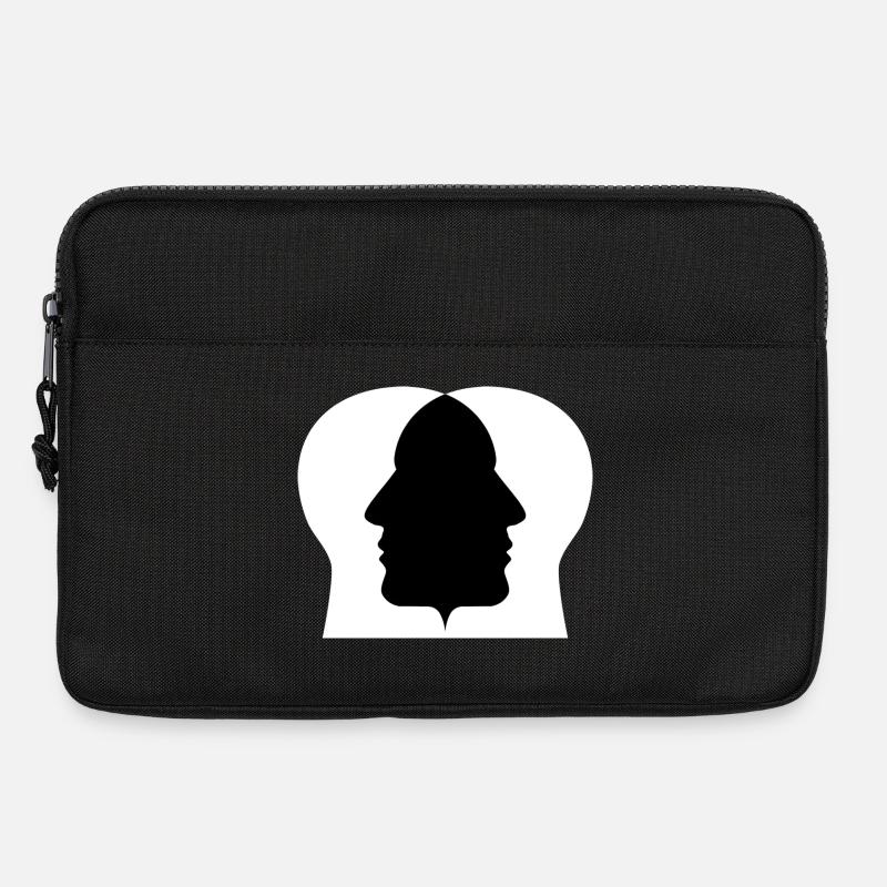 Doppelprofil Silhouette - Laptoptasche 13" - Schwarz