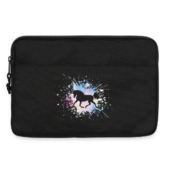 Pferde Grafik Pferdemotiv Bunt Pferdefan Geschenk - Laptoptasche 13" - Schwarz - Vorne