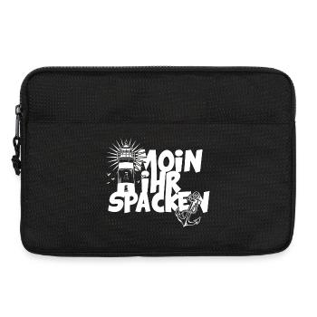 Leuchtturm Moin ihr Spacken Spruch - Laptoptasche 13" - Schwarz - Vorne