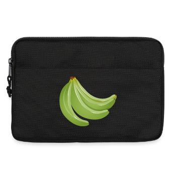 quatre bananes non mûres vert vif - Sacoche pour ordinateur portable 13 pouces - noir - Devant