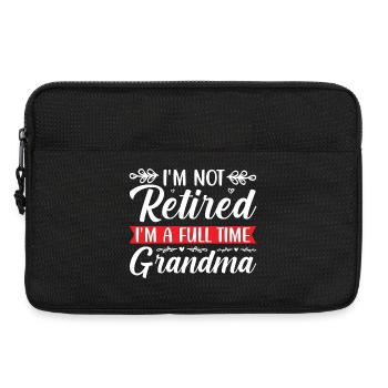 Retro Vintage Granny Motif Design - Laptop bag 13" - black - Front