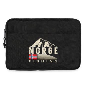 Norwegen Angeln Angler Fischen - Laptoptasche 13" - Schwarz - Vorne