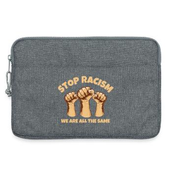 Rassismus stoppen, Rassismus stoppen, antirassistisch - Laptoptasche 13" - Grau meliert - Vorne