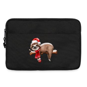 Sweet Christmas Sloth as Santa - Laptop bag 13" - black - Front