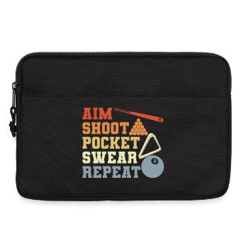 Billiards player - Laptop bag 13" - black - Front