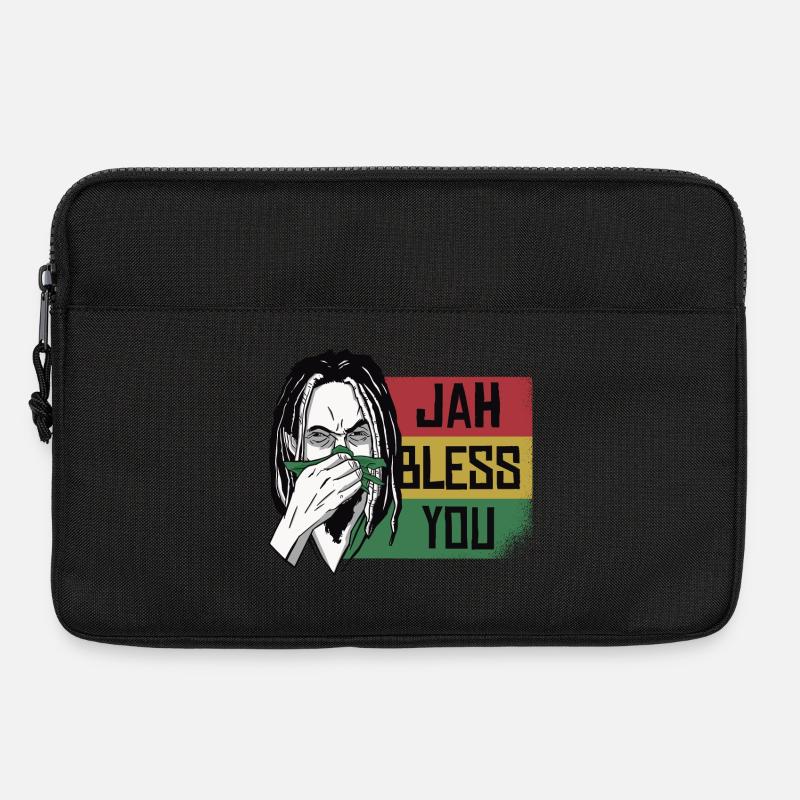 Jah Bless You Rastafari Grafik - Laptoptasche 13" - Schwarz