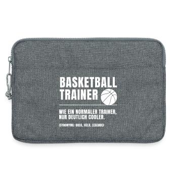 Basketball Trainer Definition - Laptoptasche 13" - Grau meliert - Vorne