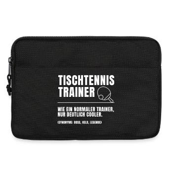 Tischtennis Trainer Definition - Laptoptasche 13" - Schwarz - Vorne