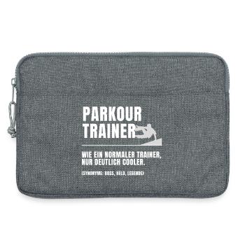 Parkour Trainer Definition - Laptoptasche 13" - Grau meliert - Vorne
