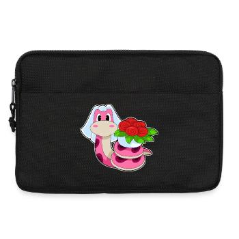 Snake Bridal Floral Wedding - Laptop bag 13" - black - Front