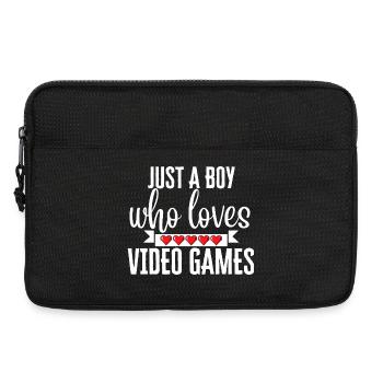 Nur ein Junge, der Videospiele liebt - Laptoptasche 13" - Schwarz - Vorne