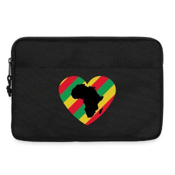 T-shirt Mois de l’histoire des Noirs Africa Heart - Sacoche pour ordinateur portable 13 pouces - noir - Devant