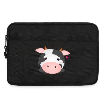 niedliche Kuh für Tierfreunde und Bauernhof Fans - Laptoptasche 13" - Schwarz - Vorne