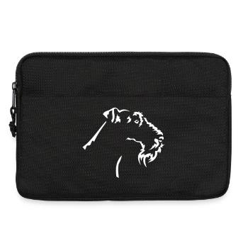 Fox Terrier Head "Black Edition" - Laptop bag 13" - black - Front
