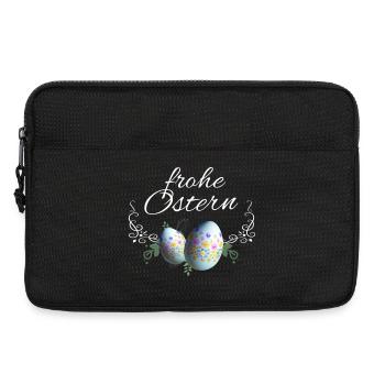 Frohe Ostern Osterei Deko - Laptoptasche 13" - Schwarz - Vorne