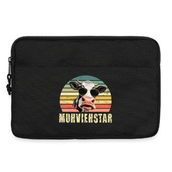 Kuh Kühe - Laptoptasche 13" - Schwarz - Vorne