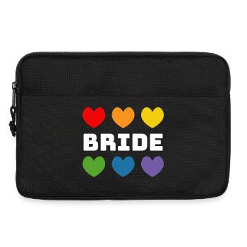 Regenbogenherzchen Bride weiss - Laptoptasche 13" - Schwarz - Vorne