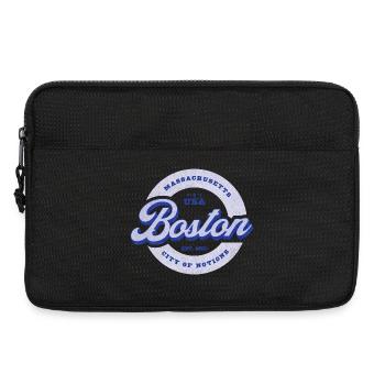 Boston Lettering Circle Badge - Laptop bag 13" - black - Front