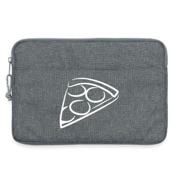 Croquis de pizza - Sacoche pour ordinateur portable 13 pouces - gris chiné - Devant