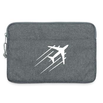 Airplane - Laptop bag 13" - heather grey - Front
