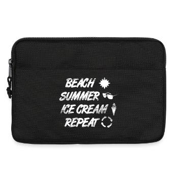 Strand Sommer Eiscreme Wiederholung - Laptoptasche 13" - Schwarz - Vorne