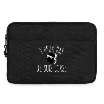 J'peux pas je suis corse  - Sacoche pour ordinateur portable 13 pouces - noir - Devant