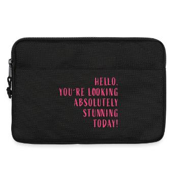 Bonjour. Vous avez l’air absolument magnifique aujourd’hui! - Sacoche pour ordinateur portable 13 pouces - noir - Devant
