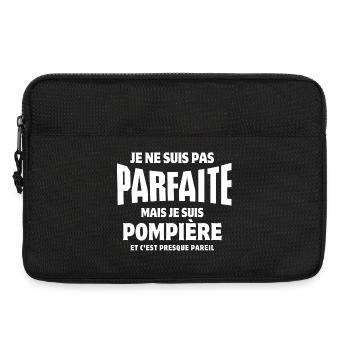 pompière, je suis pompière - Sacoche pour ordinateur portable 13 pouces - noir - Devant