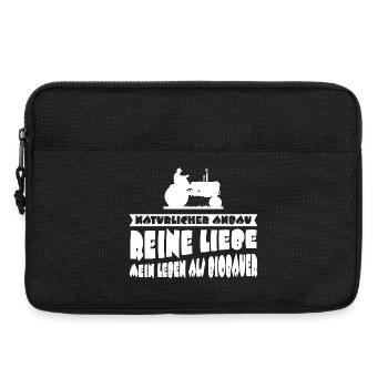 Biobauer Natürlicher Anbau Reine Liebe Landwirt - Laptoptasche 13" - Schwarz - Vorne