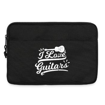 J’aime les guitares - Sacoche pour ordinateur portable 13 pouces - noir - Devant