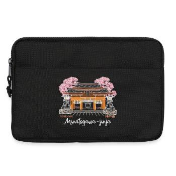 Kobe, Japan, Minatogawa-jinja, Kansai, Drawing - Laptop bag 13" - black - Front