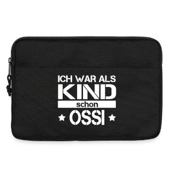 Ich war als Kind schon Ossi | Ostalgie Spruch - Laptoptasche 13" - Schwarz - Vorne