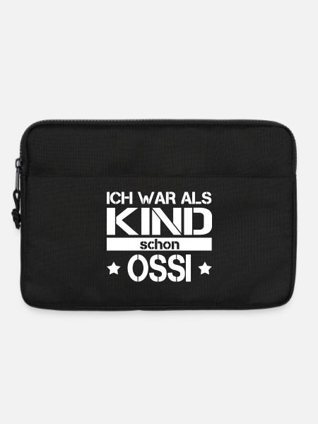 Ich war als Kind schon Ossi | Ostalgie Spruch - Laptoptasche 13" - Schwarz