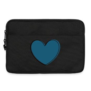 blue heart gift - Laptop bag 13" - black - Front
