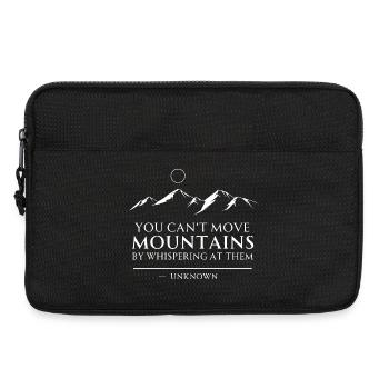 Motivational Quote Move Mountains - Laptop bag 13" - black - Front