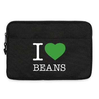I LOVE BEANS Bohnen - Laptoptasche 13" - Schwarz - Vorne