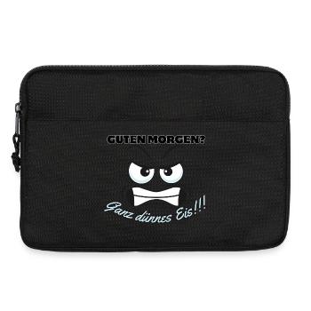 Motif d’ours polaire en colère avec dicton - Sacoche pour ordinateur portable 13 pouces - noir - Devant