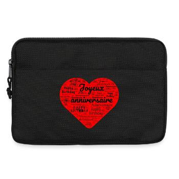 HAPPY BIRTHDAY. HAPPY BIRTHDAY. ANNIVERSARY. - Laptop bag 13" - black - Front