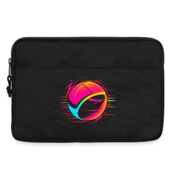 Ballon de volley-ball Retrowave Look - Sacoche pour ordinateur portable 13 pouces - noir - Devant