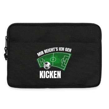 Mir reichts, ich geh Kicken - Laptoptasche 13" - Schwarz - Vorne