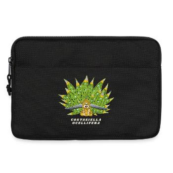 Cute Sea Snail, Leaf Sheep, Drawing - Laptop bag 13" - black - Front