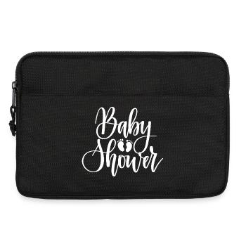 Motif Naissance et Empreintes de Bébé - Sacoche pour ordinateur portable 13 pouces - noir - Devant