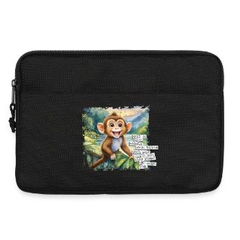 What you have can have many - With monkey picture - Laptop bag 13" - black - Front