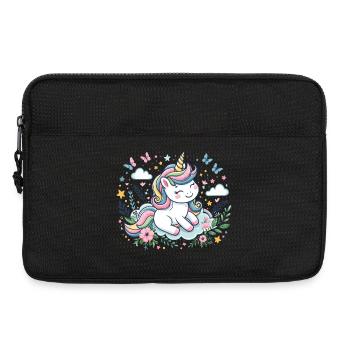 Licorne mignonne - Sacoche pour ordinateur portable 13 pouces - noir - Devant
