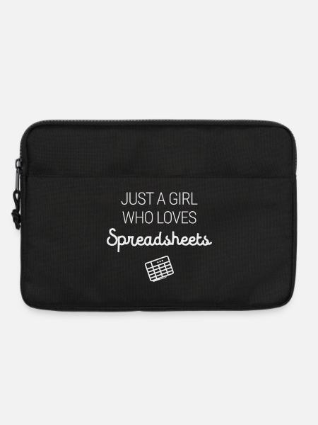Just a Girl Who Loves Spreadsheets Funny Saying - Laptop bag 13" - black